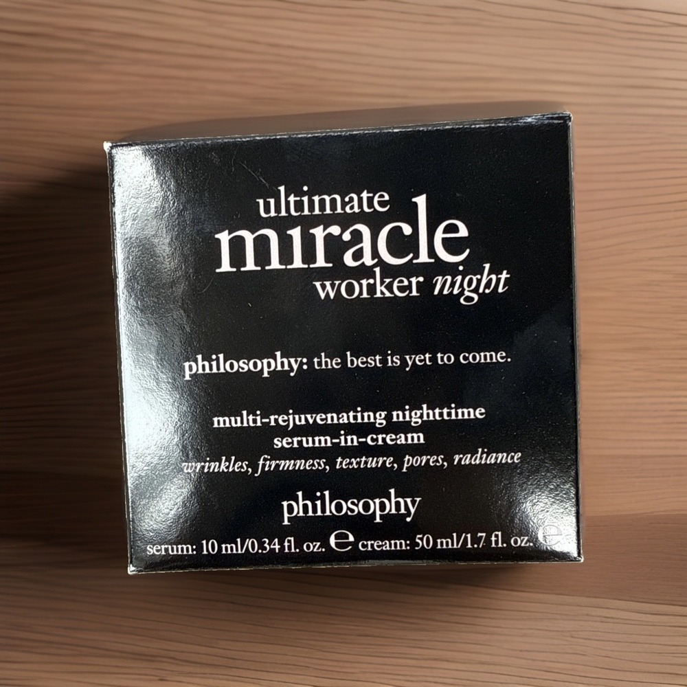 Philosophy Ultimate Miracle Worker Night Serum & Cream 1.7 fl. oz. NEW IN BOX